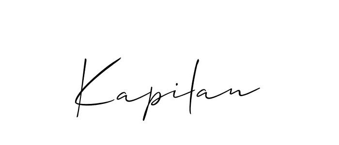 How to make Kapilan signature? Allison_Script is a professional autograph style. Create handwritten signature for Kapilan name. Kapilan signature style 2 images and pictures png