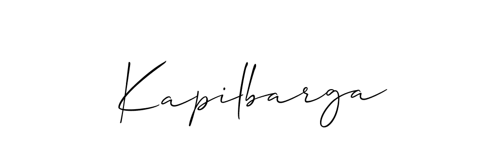 How to Draw Kapilbarga signature style? Allison_Script is a latest design signature styles for name Kapilbarga. Kapilbarga signature style 2 images and pictures png