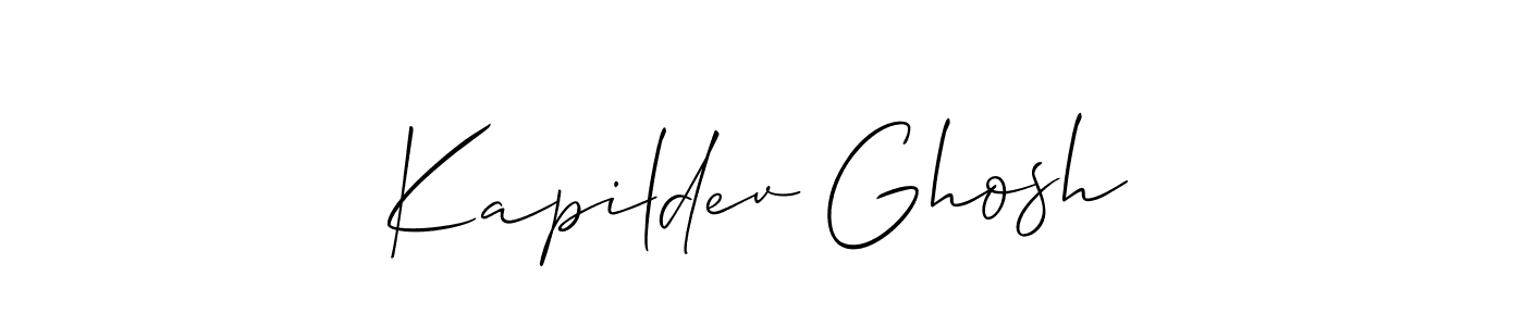 How to Draw Kapildev Ghosh signature style? Allison_Script is a latest design signature styles for name Kapildev Ghosh. Kapildev Ghosh signature style 2 images and pictures png