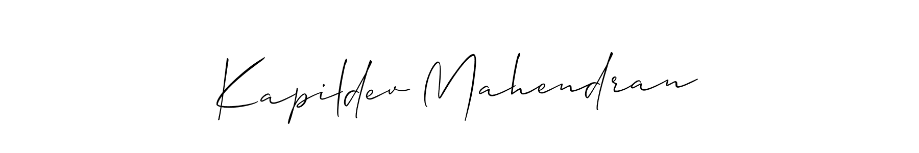 Also You can easily find your signature by using the search form. We will create Kapildev Mahendran name handwritten signature images for you free of cost using Allison_Script sign style. Kapildev Mahendran signature style 2 images and pictures png