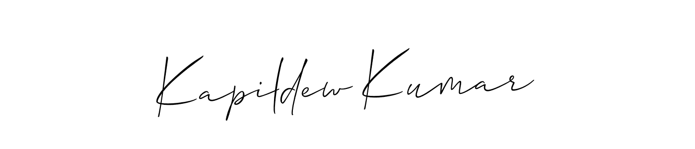 How to make Kapildew Kumar signature? Allison_Script is a professional autograph style. Create handwritten signature for Kapildew Kumar name. Kapildew Kumar signature style 2 images and pictures png