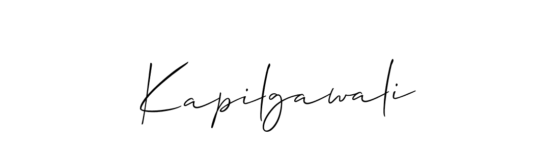 The best way (Allison_Script) to make a short signature is to pick only two or three words in your name. The name Kapilgawali include a total of six letters. For converting this name. Kapilgawali signature style 2 images and pictures png