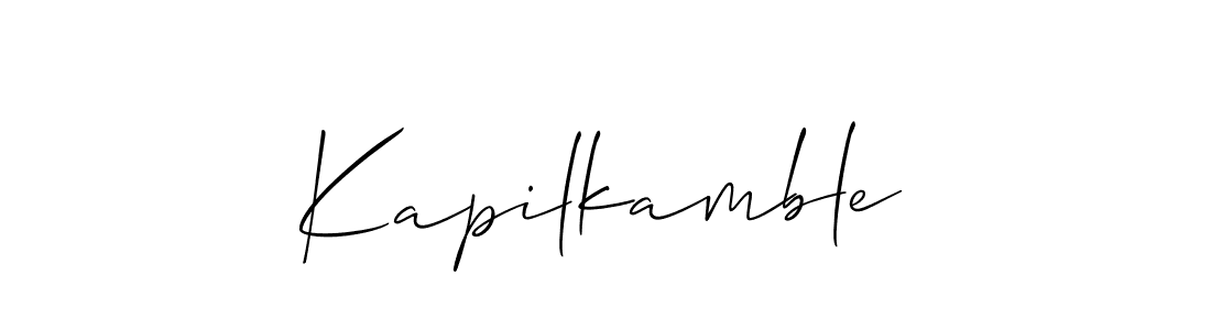How to make Kapilkamble signature? Allison_Script is a professional autograph style. Create handwritten signature for Kapilkamble name. Kapilkamble signature style 2 images and pictures png