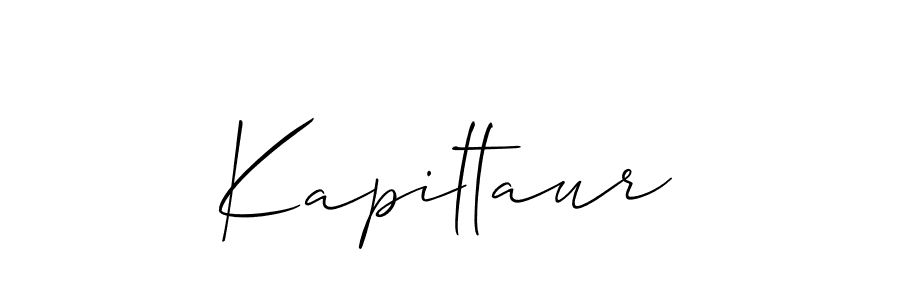 Use a signature maker to create a handwritten signature online. With this signature software, you can design (Allison_Script) your own signature for name Kapiltaur. Kapiltaur signature style 2 images and pictures png