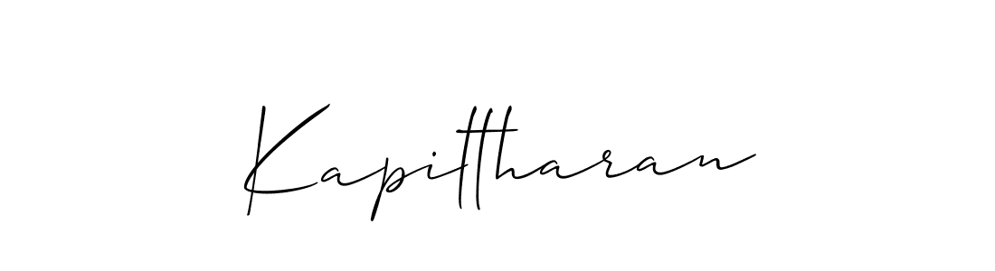 Also we have Kapiltharan name is the best signature style. Create professional handwritten signature collection using Allison_Script autograph style. Kapiltharan signature style 2 images and pictures png