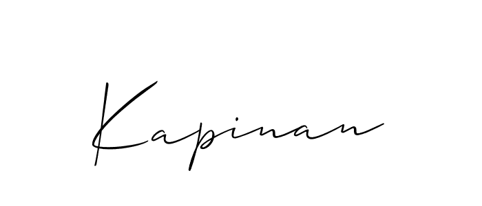 How to Draw Kapinan signature style? Allison_Script is a latest design signature styles for name Kapinan. Kapinan signature style 2 images and pictures png