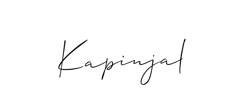 Use a signature maker to create a handwritten signature online. With this signature software, you can design (Allison_Script) your own signature for name Kapinjal. Kapinjal signature style 2 images and pictures png