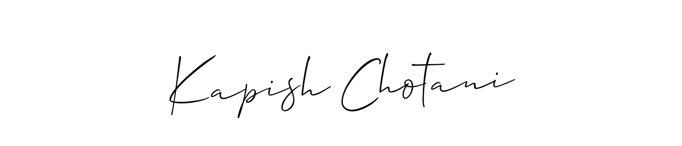 See photos of Kapish Chotani official signature by Spectra . Check more albums & portfolios. Read reviews & check more about Allison_Script font. Kapish Chotani signature style 2 images and pictures png