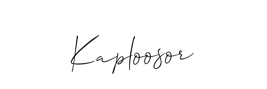 How to make Kaploosor signature? Allison_Script is a professional autograph style. Create handwritten signature for Kaploosor name. Kaploosor signature style 2 images and pictures png
