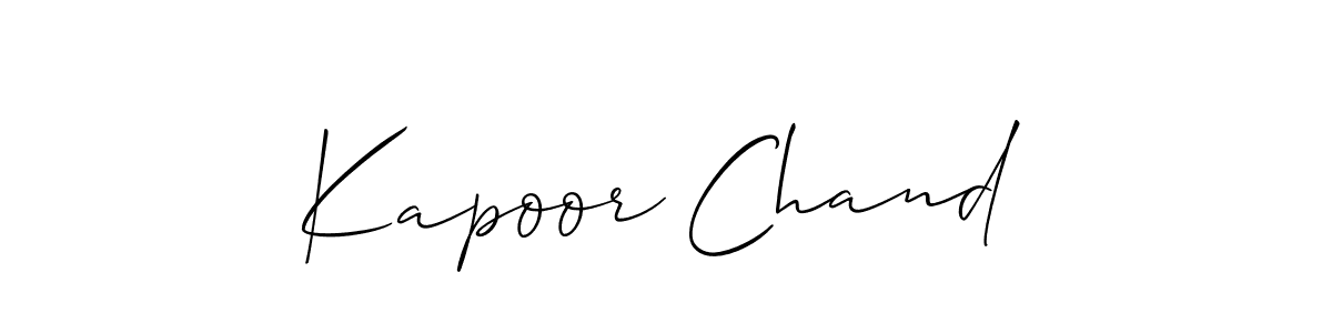 Use a signature maker to create a handwritten signature online. With this signature software, you can design (Allison_Script) your own signature for name Kapoor Chand. Kapoor Chand signature style 2 images and pictures png