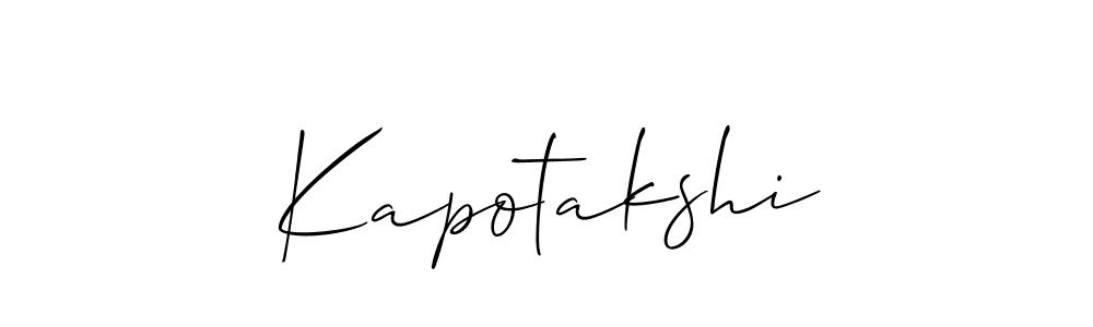 if you are searching for the best signature style for your name Kapotakshi. so please give up your signature search. here we have designed multiple signature styles  using Allison_Script. Kapotakshi signature style 2 images and pictures png