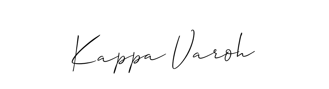 Design your own signature with our free online signature maker. With this signature software, you can create a handwritten (Allison_Script) signature for name Kappa Varoh. Kappa Varoh signature style 2 images and pictures png