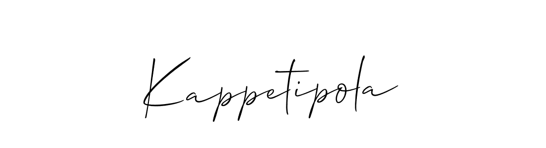 Design your own signature with our free online signature maker. With this signature software, you can create a handwritten (Allison_Script) signature for name Kappetipola. Kappetipola signature style 2 images and pictures png