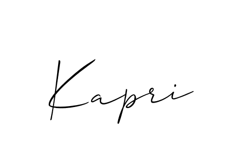 Create a beautiful signature design for name Kapri. With this signature (Allison_Script) fonts, you can make a handwritten signature for free. Kapri signature style 2 images and pictures png