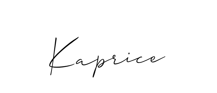 You can use this online signature creator to create a handwritten signature for the name Kaprice. This is the best online autograph maker. Kaprice signature style 2 images and pictures png