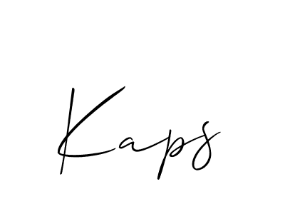 Similarly Allison_Script is the best handwritten signature design. Signature creator online .You can use it as an online autograph creator for name Kaps. Kaps signature style 2 images and pictures png