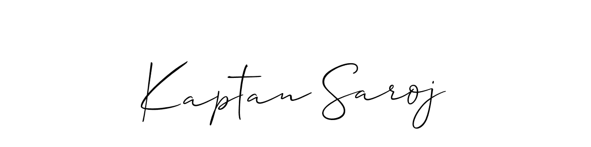 You should practise on your own different ways (Allison_Script) to write your name (Kaptan Saroj) in signature. don't let someone else do it for you. Kaptan Saroj signature style 2 images and pictures png