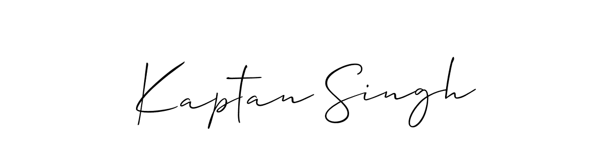 Make a beautiful signature design for name Kaptan Singh. With this signature (Allison_Script) style, you can create a handwritten signature for free. Kaptan Singh signature style 2 images and pictures png