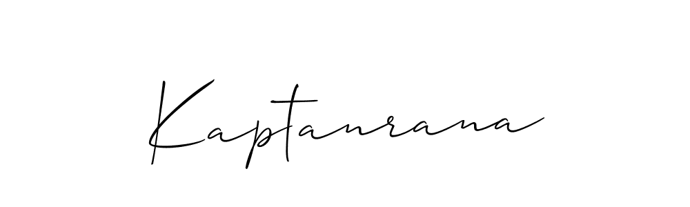 Make a short Kaptanrana signature style. Manage your documents anywhere anytime using Allison_Script. Create and add eSignatures, submit forms, share and send files easily. Kaptanrana signature style 2 images and pictures png