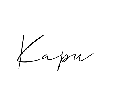 Best and Professional Signature Style for Kapu. Allison_Script Best Signature Style Collection. Kapu signature style 2 images and pictures png