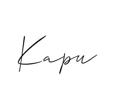 Also we have Kapu name is the best signature style. Create professional handwritten signature collection using Allison_Script autograph style. Kapu signature style 2 images and pictures png