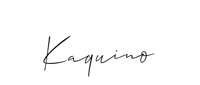 Also we have Kaquino name is the best signature style. Create professional handwritten signature collection using Allison_Script autograph style. Kaquino signature style 2 images and pictures png