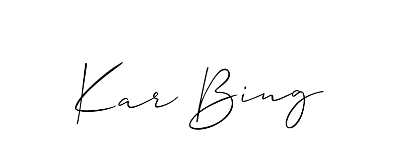 Also we have Kar Bing name is the best signature style. Create professional handwritten signature collection using Allison_Script autograph style. Kar Bing signature style 2 images and pictures png