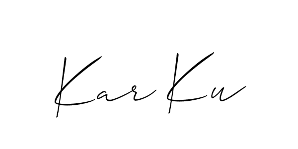 Create a beautiful signature design for name Kar Ku. With this signature (Allison_Script) fonts, you can make a handwritten signature for free. Kar Ku signature style 2 images and pictures png