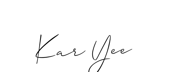 Kar Yee stylish signature style. Best Handwritten Sign (Allison_Script) for my name. Handwritten Signature Collection Ideas for my name Kar Yee. Kar Yee signature style 2 images and pictures png