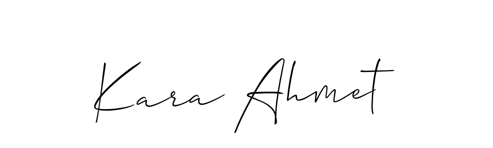 Kara Ahmet stylish signature style. Best Handwritten Sign (Allison_Script) for my name. Handwritten Signature Collection Ideas for my name Kara Ahmet. Kara Ahmet signature style 2 images and pictures png