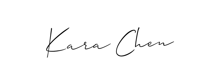 How to make Kara Chen signature? Allison_Script is a professional autograph style. Create handwritten signature for Kara Chen name. Kara Chen signature style 2 images and pictures png