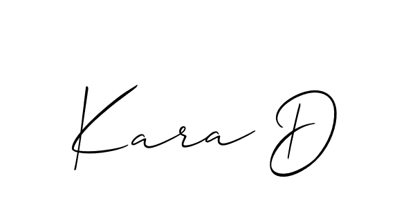 Use a signature maker to create a handwritten signature online. With this signature software, you can design (Allison_Script) your own signature for name Kara D. Kara D signature style 2 images and pictures png