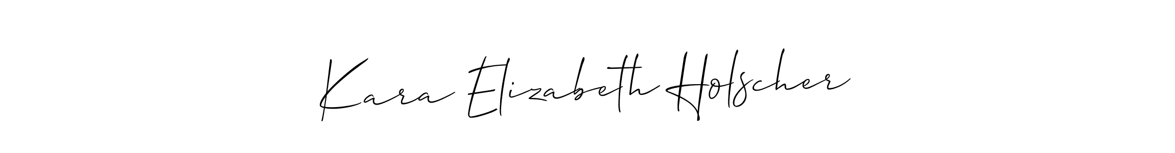 Make a beautiful signature design for name Kara Elizabeth Holscher. With this signature (Allison_Script) style, you can create a handwritten signature for free. Kara Elizabeth Holscher signature style 2 images and pictures png