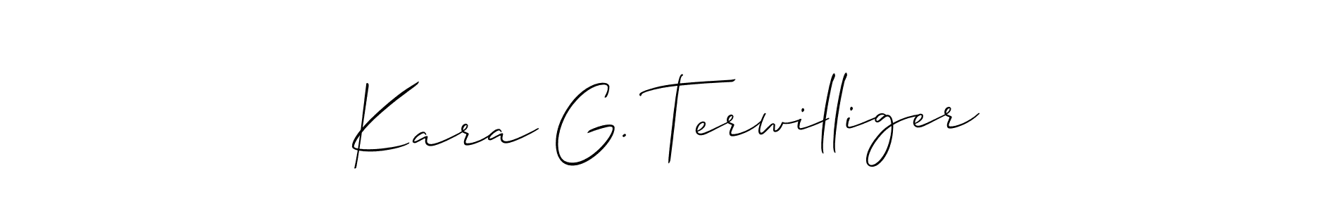 Design your own signature with our free online signature maker. With this signature software, you can create a handwritten (Allison_Script) signature for name Kara G. Terwilliger. Kara G. Terwilliger signature style 2 images and pictures png