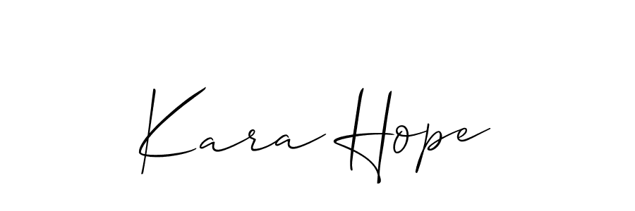 How to make Kara Hope signature? Allison_Script is a professional autograph style. Create handwritten signature for Kara Hope name. Kara Hope signature style 2 images and pictures png
