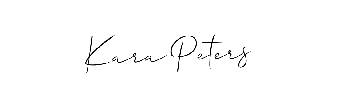 The best way (Allison_Script) to make a short signature is to pick only two or three words in your name. The name Kara Peters include a total of six letters. For converting this name. Kara Peters signature style 2 images and pictures png