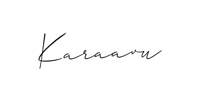 Similarly Allison_Script is the best handwritten signature design. Signature creator online .You can use it as an online autograph creator for name Karaavu. Karaavu signature style 2 images and pictures png