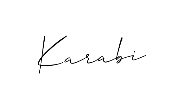 Make a beautiful signature design for name Karabi. Use this online signature maker to create a handwritten signature for free. Karabi signature style 2 images and pictures png