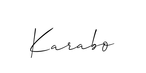 Karabo stylish signature style. Best Handwritten Sign (Allison_Script) for my name. Handwritten Signature Collection Ideas for my name Karabo. Karabo signature style 2 images and pictures png