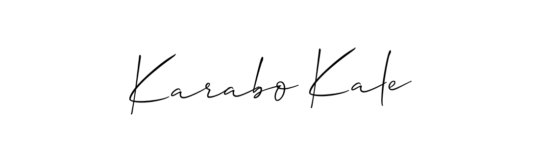 Create a beautiful signature design for name Karabo Kale. With this signature (Allison_Script) fonts, you can make a handwritten signature for free. Karabo Kale signature style 2 images and pictures png