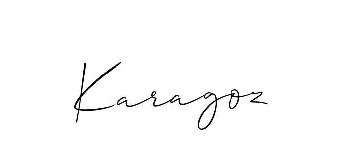if you are searching for the best signature style for your name Karagoz. so please give up your signature search. here we have designed multiple signature styles  using Allison_Script. Karagoz signature style 2 images and pictures png