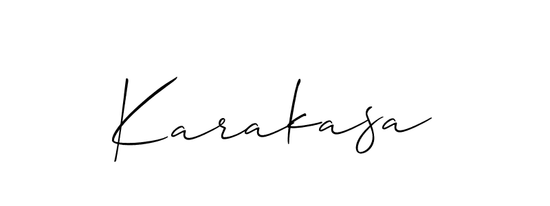 Similarly Allison_Script is the best handwritten signature design. Signature creator online .You can use it as an online autograph creator for name Karakasa. Karakasa signature style 2 images and pictures png