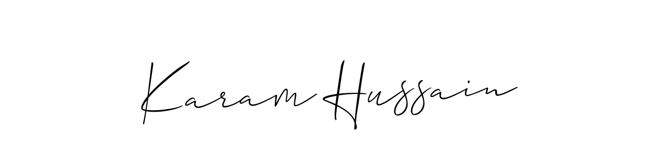 Once you've used our free online signature maker to create your best signature Allison_Script style, it's time to enjoy all of the benefits that Karam Hussain name signing documents. Karam Hussain signature style 2 images and pictures png