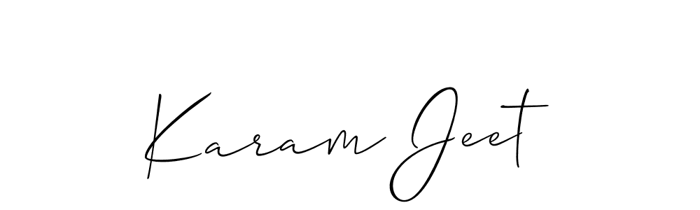 How to Draw Karam Jeet signature style? Allison_Script is a latest design signature styles for name Karam Jeet. Karam Jeet signature style 2 images and pictures png