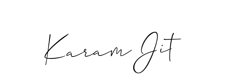 Karam Jit stylish signature style. Best Handwritten Sign (Allison_Script) for my name. Handwritten Signature Collection Ideas for my name Karam Jit. Karam Jit signature style 2 images and pictures png