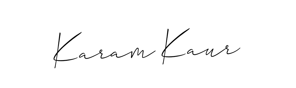 Design your own signature with our free online signature maker. With this signature software, you can create a handwritten (Allison_Script) signature for name Karam Kaur. Karam Kaur signature style 2 images and pictures png