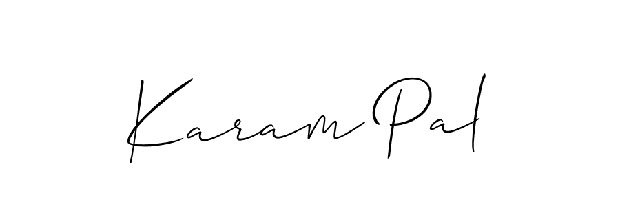 Make a beautiful signature design for name Karam Pal. With this signature (Allison_Script) style, you can create a handwritten signature for free. Karam Pal signature style 2 images and pictures png