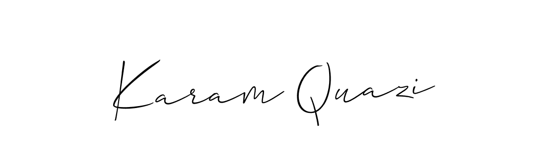 This is the best signature style for the Karam Quazi name. Also you like these signature font (Allison_Script). Mix name signature. Karam Quazi signature style 2 images and pictures png