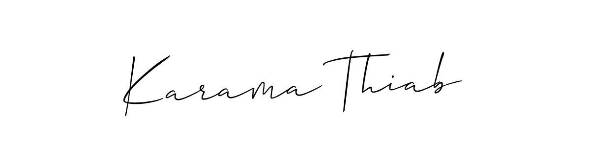 Karama Thiab stylish signature style. Best Handwritten Sign (Allison_Script) for my name. Handwritten Signature Collection Ideas for my name Karama Thiab. Karama Thiab signature style 2 images and pictures png