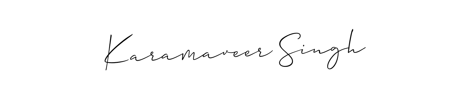 How to Draw Karamaveer Singh signature style? Allison_Script is a latest design signature styles for name Karamaveer Singh. Karamaveer Singh signature style 2 images and pictures png